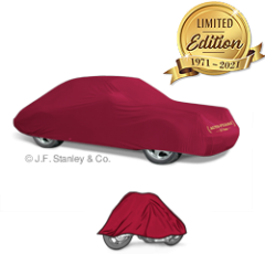 Auto-Pyjama® Cotton Indoor Car Cover in bordeauxrot, 100% Baumwolle
